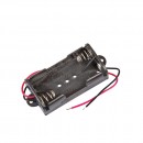 2 x AA Battery Holder Coil Spring Contact, Flat Wire Leads with Lugs 